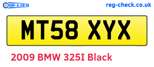 MT58XYX are the vehicle registration plates.