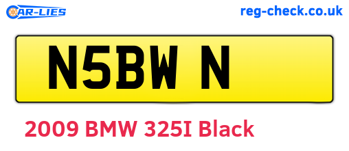N5BWN are the vehicle registration plates.
