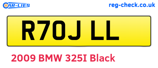 R70JLL are the vehicle registration plates.