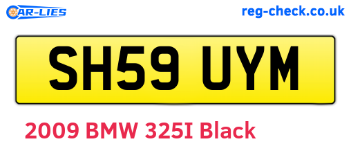 SH59UYM are the vehicle registration plates.