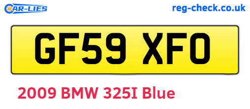 GF59XFO are the vehicle registration plates.