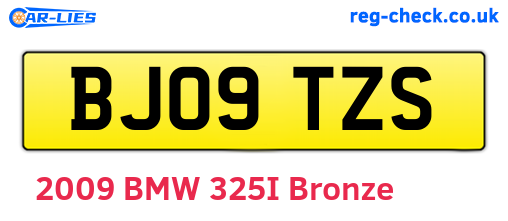 BJ09TZS are the vehicle registration plates.
