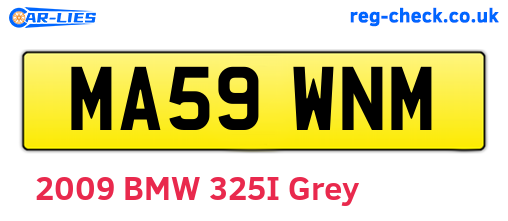 MA59WNM are the vehicle registration plates.