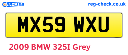 MX59WXU are the vehicle registration plates.