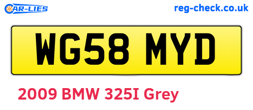 WG58MYD are the vehicle registration plates.