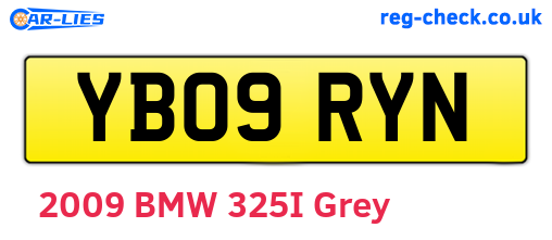 YB09RYN are the vehicle registration plates.