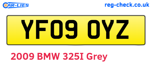 YF09OYZ are the vehicle registration plates.