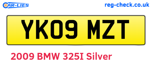 YK09MZT are the vehicle registration plates.