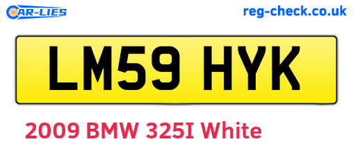 LM59HYK are the vehicle registration plates.