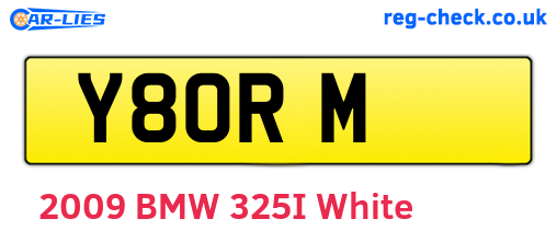 Y8ORM are the vehicle registration plates.