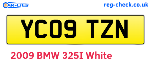 YC09TZN are the vehicle registration plates.