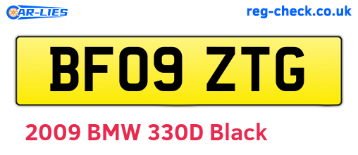 BF09ZTG are the vehicle registration plates.