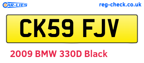 CK59FJV are the vehicle registration plates.