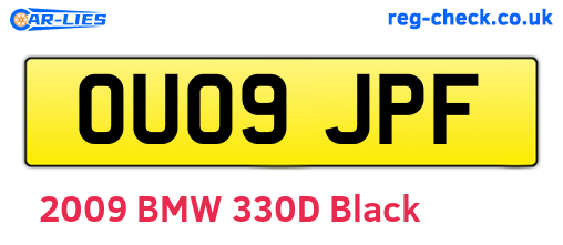OU09JPF are the vehicle registration plates.