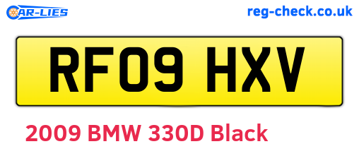 RF09HXV are the vehicle registration plates.