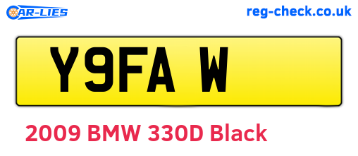 Y9FAW are the vehicle registration plates.