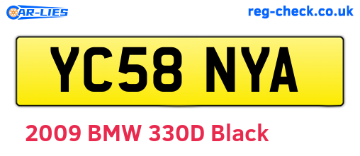 YC58NYA are the vehicle registration plates.