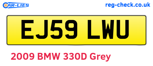 EJ59LWU are the vehicle registration plates.