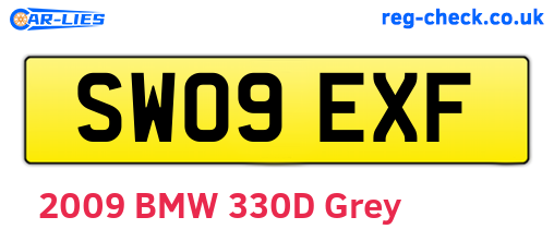 SW09EXF are the vehicle registration plates.