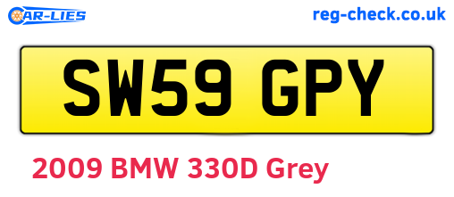 SW59GPY are the vehicle registration plates.