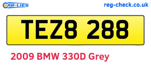 TEZ8288 are the vehicle registration plates.