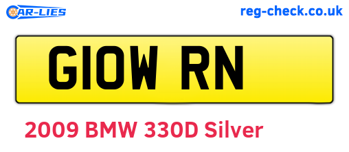 G10WRN are the vehicle registration plates.