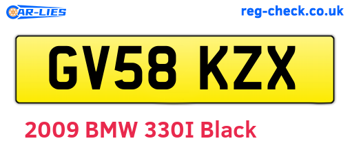 GV58KZX are the vehicle registration plates.