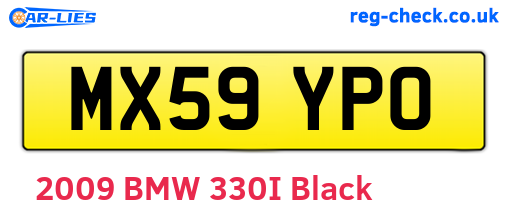 MX59YPO are the vehicle registration plates.