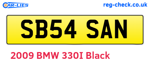SB54SAN are the vehicle registration plates.