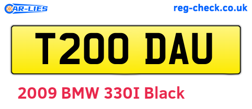 T200DAU are the vehicle registration plates.