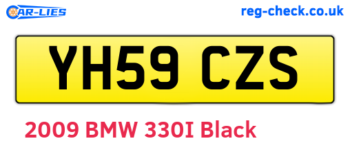 YH59CZS are the vehicle registration plates.