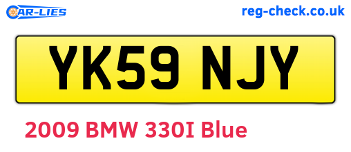 YK59NJY are the vehicle registration plates.