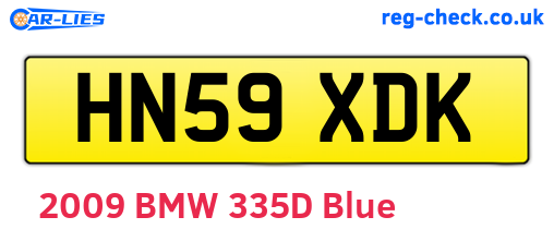 HN59XDK are the vehicle registration plates.