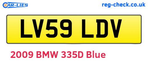 LV59LDV are the vehicle registration plates.