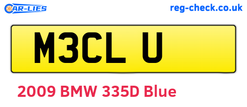 M3CLU are the vehicle registration plates.