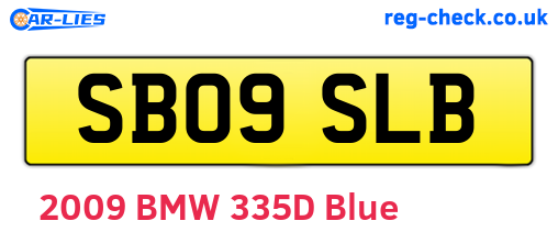 SB09SLB are the vehicle registration plates.