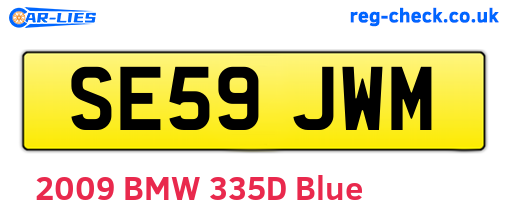 SE59JWM are the vehicle registration plates.