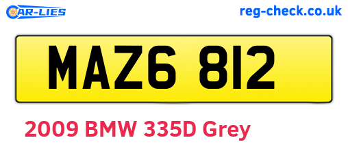 MAZ6812 are the vehicle registration plates.