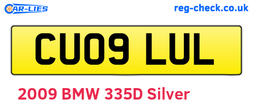 CU09LUL are the vehicle registration plates.