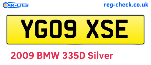 YG09XSE are the vehicle registration plates.