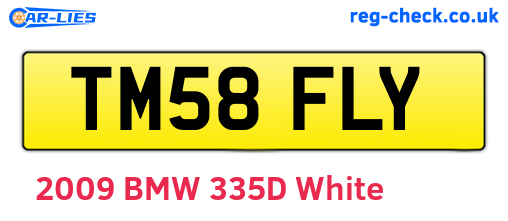 TM58FLY are the vehicle registration plates.
