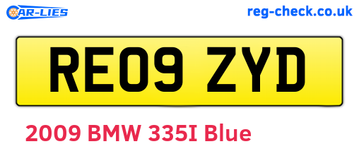 RE09ZYD are the vehicle registration plates.