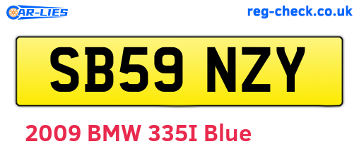 SB59NZY are the vehicle registration plates.