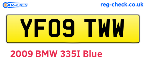 YF09TWW are the vehicle registration plates.