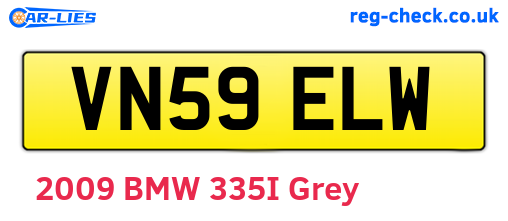 VN59ELW are the vehicle registration plates.