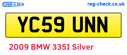 YC59UNN are the vehicle registration plates.