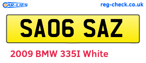 SA06SAZ are the vehicle registration plates.