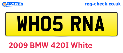 WH05RNA are the vehicle registration plates.