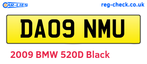 DA09NMU are the vehicle registration plates.