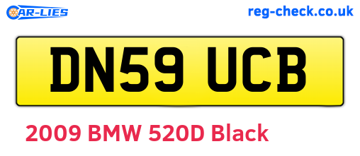 DN59UCB are the vehicle registration plates.
